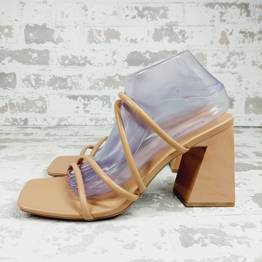 New Abound Austry Tan Mocha Tubular Strappy Heeled Sandal M48